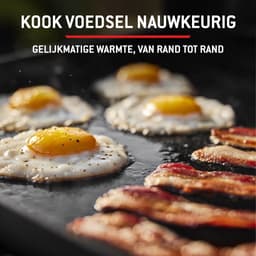Weber Slate Plancha - 56 cm Bakplaat - Gasbarbecue - 2 Branders - Zwart - Verstelbare poten - Deksel voor bescherming - Bereikt tot 260 °C - Porselein geëmailleerde bakplaat met anti-aanbaklaag — thumbnail 4