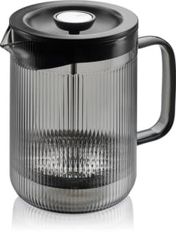 GEFU CRISTIANO French Press Koffiezetter – 600 ml – Borosilicaatglas – Smoke Grey — thumbnail 1
