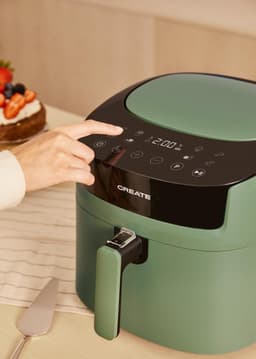 Grote Heteluchtfriteuse 6,2 Liter Saliegroen met Timer en LCD — thumbnail 4