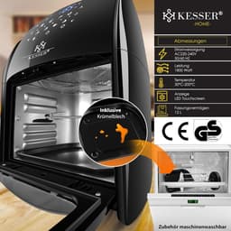 9-in-1 Heteluchtfriteuse met Draai- en Droogfunctie, Krachtig 1800 Watt — thumbnail 2