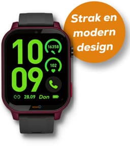 Weewise WS81 - GPS-horloge voor senioren - Valdetectie - SOS knop - GPS Tracker - GPS Horloge Ouderen - Alarm Horloge - SOS Horloge - Valdetectie - Alzheimer - Dementie - Alarmknop - Videobellen - Inclusief Simkaart & App- Rood — thumbnail 5