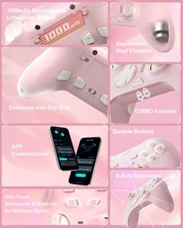 PXN P5 - Draadloze Game Controller - Trillingsfunctie - USB & Bluetooth - PC & Console - Wit — thumbnail 4