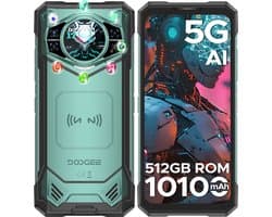 DOOGEE S200X 5G -Robuuste smartphone - Robuuste Telefoon - 32GB RAM + 512GB ROM - 6.72 inch 120Hz -10100mAh/33W - IP68 - Dimensity 7050 5G Octa Core - Nachtzicht - Android 15 - 1,32 achterdisplay - Bluetooth 5.2 - NFC - GPS - Groen