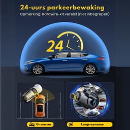 Zyrex® Dual Dashcam - Voor en Achter Camera – Auto Camera Met Nachtzicht – Zwart - 5cm x 10cm x 4cm — thumbnail 3
