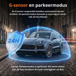 Dashcam - 4K HD - 64GB - Voor auto - Voor en Achter Camera - G-Sensor - Timelapse Functie - Dual Dashcam - Faas — thumbnail 5
