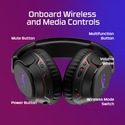 HyperX Cloud Flight 2 – Draadloze Gaming Headset met RGB Covers, tot 100u batterijduur, 2.4GHz & Bluetooth –Multi‑Platform- Zwart — thumbnail 3