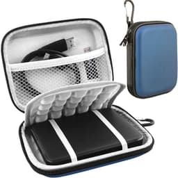 Ynkkvre - Harde Schijf Draagtas - Opberghoes - Powerbank Organizer - Waterafstotende Beschermhoes - Schokbestendig Ontwerp Voor 1-6 TB 2.5" HDD/SSD - 1 Stuk - Blauw — thumbnail 1