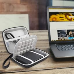 Ynkkvre - Harde Schijf Draagtas - Opberghoes - Powerbank Organizer - Waterafstotende Beschermhoes - Schokbestendig Ontwerp Voor 1-6 TB 2.5" HDD/SSD - 1 Stuk - Zwart — thumbnail 3