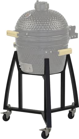 KitchenBrothers Kamado BBQ Onderstel - Voor 41⌀ cm - Geschikt voor 16 inch KitchenBrothers Kamado - 102 cm Hoogte - Met Wielen en Rem - Vaderdag Cadeau - Zwart — thumbnail 1