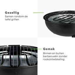 Cheqo® Elektrische Tafel Bbq - Elektrische Tafelbarbecue - Tafel Bbq - Tafelbarbecue - Elektrische Bbq - Elektrische Barbecue - Tafel Grill - Elektrische Grill - Indoor Bbq - Bbq voor Binnen - Rookvrije Tafel Bbq — thumbnail 2