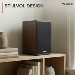 Draadloze speakers - Audizio BS20 speakerset - Luidspreker boxen met Bluetooth - Oplaadbare accu - Houtlook — thumbnail 4