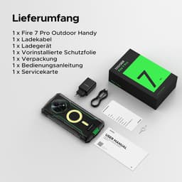 DOOGEE Fire 7 Pro 5G - Robuuste smartphone - 32GB RAM + 256GB ROM / 2TB(TF) - 13000mAh/33W - 6.6 Inth HD+IPS 90Hz - 13000mAh/33W - POC Intercom Functie - Dual Camping Lights - 64MP+20MP Nachtzicht - IP68 - Face ID - OTG - NFC - Groen — thumbnail 4