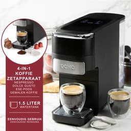 DOMO DO748K 4-in-1 Koffiemachine - Koffiezetapparaat - Koffieautomaat - Nespresso - Dolce Gusto - ESE pods - Filterkoffie - 1,5 L — thumbnail 2