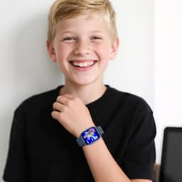 Smartwatch Kinderen – Hartslag – Camera – Stappen – Zaklamp – Blauw — thumbnail 2