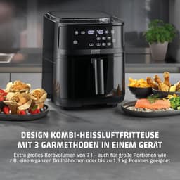 Extra Grote Heteluchtfriteuse met Stoomfunctie 7 Liter - Gezond Frituren en Stomen — thumbnail 3