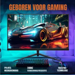 REN® Gaming Monitor 240hz - Gaming Monitor - Zwart - ‎‎16 x 56 x 41 cm; 3.95 kg — thumbnail 2