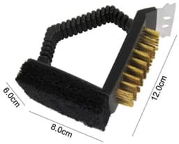 3-in-1 BBQ borstel - Barbecueborstel - RVS - Borstel voor de BBQ - Grillborstel - 12CM - CHPN — thumbnail 3