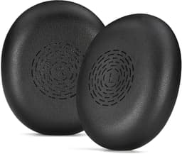 Somstyle Oorkussens Geschikt voor Jabra Evolve2 65 Flex Koptelefoon - 2 Stuks - Eiwitleer - Zwart — thumbnail 1