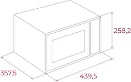 Vrijstaande Magnetron - Compacte Magnetron - Snelle Maaltijden - Mechanisch Bedieningspaneel - 20 liter - Zwart — thumbnail 2