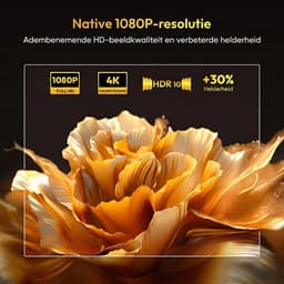 XGODY Mini Pro Beamer – Full HD Projector met Netflix, Android 14, WiFi 6 & Bluetooth 5.4 – 32GB ROM – Autofocus & 4D Keystone – Thuisbioscoop Beamer – Wit — thumbnail 2
