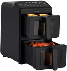 LAFE - Air Fryer - vetvrije friteuse - 2 kamers 5 L, vermogen 2460 W, LCD-display, Dual Fry — thumbnail 1
