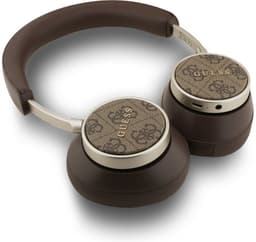 Guess Bluetooth Koptelefoon- ENC - PU Leather - 4G Classic Logo - Bruin — thumbnail 2