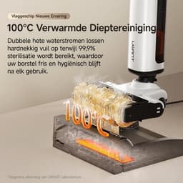 UWANT D700 Pro Nat- en Droogzuiger - Steelstofzuiger zonder Zak - Draadloze Vloerreiniger met Dweilsysteem - D-Vormige Borstel — thumbnail 3