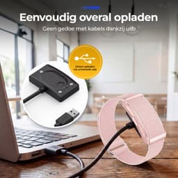 Shrivasta Activity Tracker Plus | armband met AI-Gezondheidsanalyse & Lichaamstemperatuur meting | Dames & Heren | Roze | Hartslag | SpO₂ | Slaapmonitor | Stress | Menstruatiecyclus | Inclusief 2 Armbanden (siliconen & Nylon) – Waterdicht — thumbnail 5