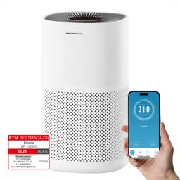 Emerio Luchtreiniger - 45 m² - 50dB - HEPA 13 + Koolstof Filter - met App - Nachtmodus - Ionisatie Functie - Luchtkwalititeitsindicator - Helpt Tegen Allergie & Hooikoorts - Timer Functie - AP-132325 Wit — thumbnail 1