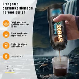 MIRA® Draagbare Koffiemachine - Blender To Go - Draagbare Blender - Zwart - 28cm x 9cm x 9cm — thumbnail 4