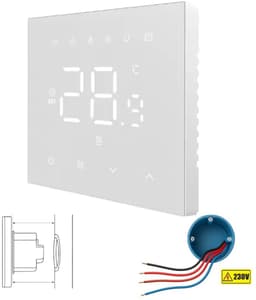 Thermostaat | Inbouw touchscreen | Tuya Smart Life | 4-draads 230V | Wit — thumbnail 1