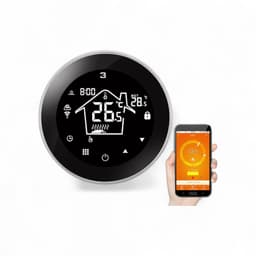 Slimme thermostaat | Zwart | Elektrische vloerverwarming | Wifi met Tuya Smart Life | Touchscreen | Inbouw | 16A — thumbnail 2