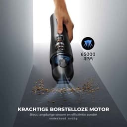 ElevateCommerce – Draadloze Kruimeldief 6000Pa Auto Stofzuiger Oplaadbaar 2000mAh Handstofzuiger met HEPA Filter – Compact & Krachtig (Zwart) — thumbnail 3
