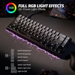 ATTACK SHARK X68 HE - Rapid Trigger - Hall Effect - 8000Hz - 0.01mm RT - Magnetisch Gaming Toetsenbord - RGB - 60% - QWERTY - Wired - Grijs — thumbnail 4