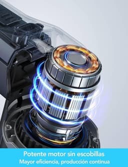 Accustofzuiger 30 Min Looptijd – Steelstofzuiger met LED, Zelfstaand, Inclusief Spleetmondstuk & Zachte Borstel, Voor Harde Vloeren en Dierenharen — thumbnail 5