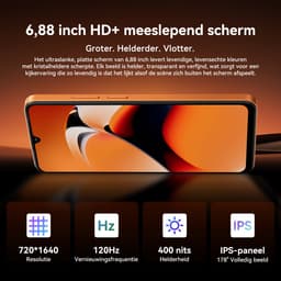 Blackview WAVE 10 Smartphone 4G AI - DUAL SIM - 32 GB RAM - 128 GB ROM - Octa Core - Android 16 - 6,88 inch - 5000mAh - Oranje — thumbnail 2