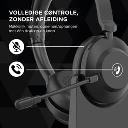 Floki® Draadloze Headset met Microfoon – Bluetooth Dual Connect – Noise Cancelling – Koptelefoon - Hoofdtelefoon — thumbnail 4