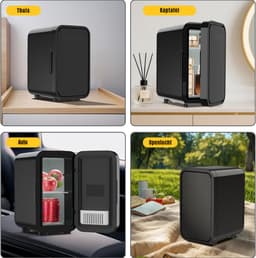 DnA® Mini koelkast 4L - Skincare & make-up fridge - Mini Koelkasten - Zwart - 17cm x 14cm x 27cm — thumbnail 5