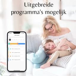 Slimme radiatorknop set van 3 | Zigbee 3.0 gateway | Tuya Smart Life-app | M30x1.5 mm | Wit — thumbnail 4