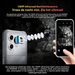 OSCAL MARINE 3 - Robuuste Smartphone - 4G - 24GB RAM - 256GB ROM - 6.56 inch - Robuuste Telefoon - Nachtzicht - Android 16 - NFC - GPS - Wit — thumbnail 5