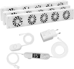 Slimme Ventilator Verlengingsset voor Radiator met Thermostaat en Luchtstroomregeling — thumbnail 4