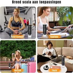 Nexvo® Draagbare Koffiemachine - Blender To Go - Draagbare Blender - Zwart - 28cm x 9cm x 9cm — thumbnail 3