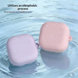 Telestore - hoesje geschikt voor Samsung Galaxy Buds 4 / 4 pro soft case cover - roze - TPU hoesje Beschermhoes - Samsung Galaxy Buds 4 / 4 Pro Cover - Buds4 hoesje - gel hoesje met sleutelhanger + Oordopjes schoonmaak set — thumbnail 3