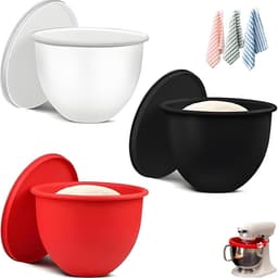 Keukenmixer Liners - Siliconen Mengkom - Bakken Koken - Warm & Koudbestendig - 5 Liter Kom - Set van 3 — thumbnail 1