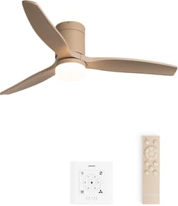 CREATE - Stille 40W plafondventilator met technische ABS bladen in verschillende maten - S - Met licht - Controller voor wandmontage - WIND CALM — thumbnail 1