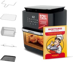 Multifunctionele Oven - Heteluchtfriteuse Luchtpan - Gezond Koken - 10 Liter Capaciteit - 36 x 40 cm - Zwart — thumbnail 1