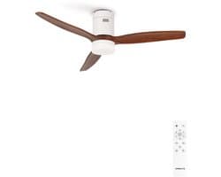CREATE - Stille 40W plafondventilator met technische ABS bladen in verschillende maten - S - Met licht - Afstandsbediening - WIND CALM