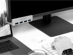 Externe USB Hub - Poorten Uitbreider - Extra Aansluitingen - Bevestigingsmogelijkheid - Zilver — thumbnail 2