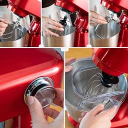 RWB® Mixer met Mengkom - Keuken Mixer - Mix Machine - Rood - 23 x 34 x 36 cm — thumbnail 5