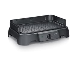 Severin PG 8595 Tafelgrill – 2000 W – Aluminium Grillplaat – Glad & Geribbeld – Zwart — thumbnail 2